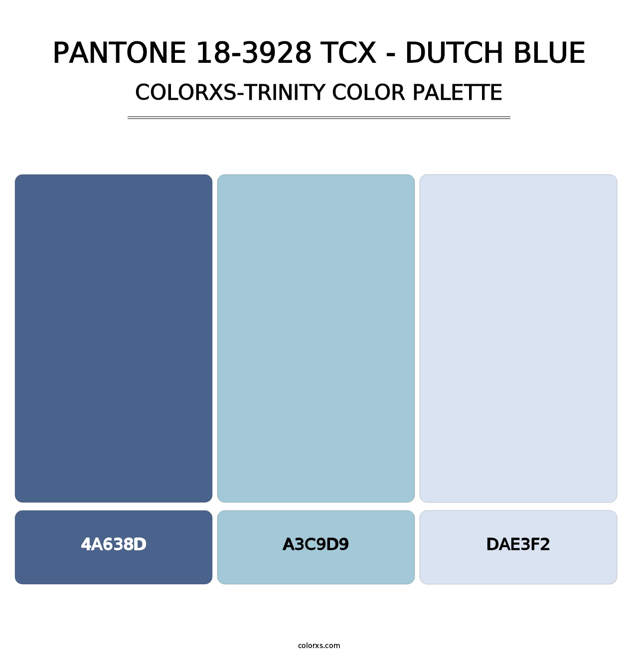 PANTONE 18-3928 TCX - Dutch Blue - Colorxs Trinity Palette