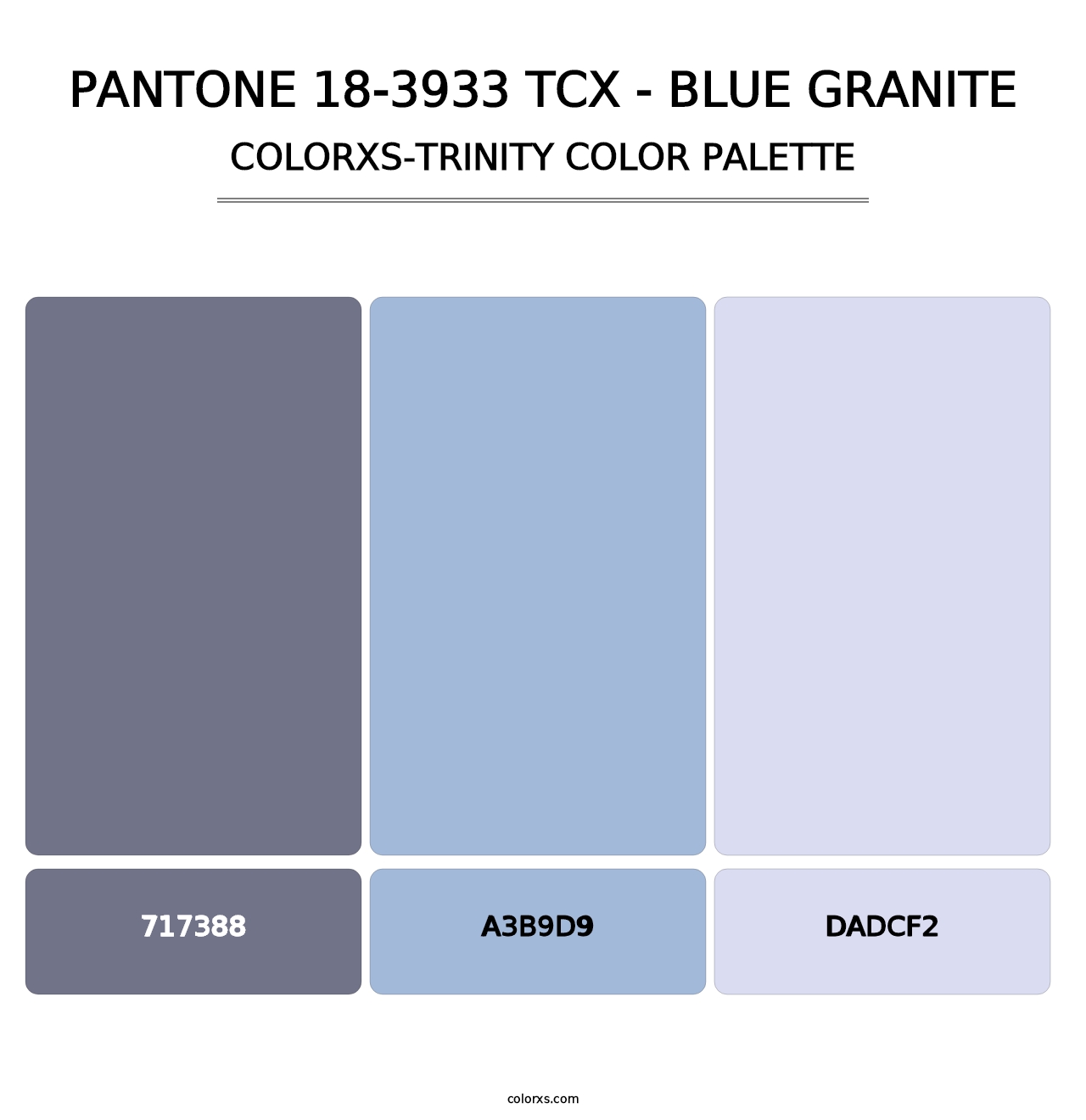 PANTONE 18-3933 TCX - Blue Granite - Colorxs Trinity Palette