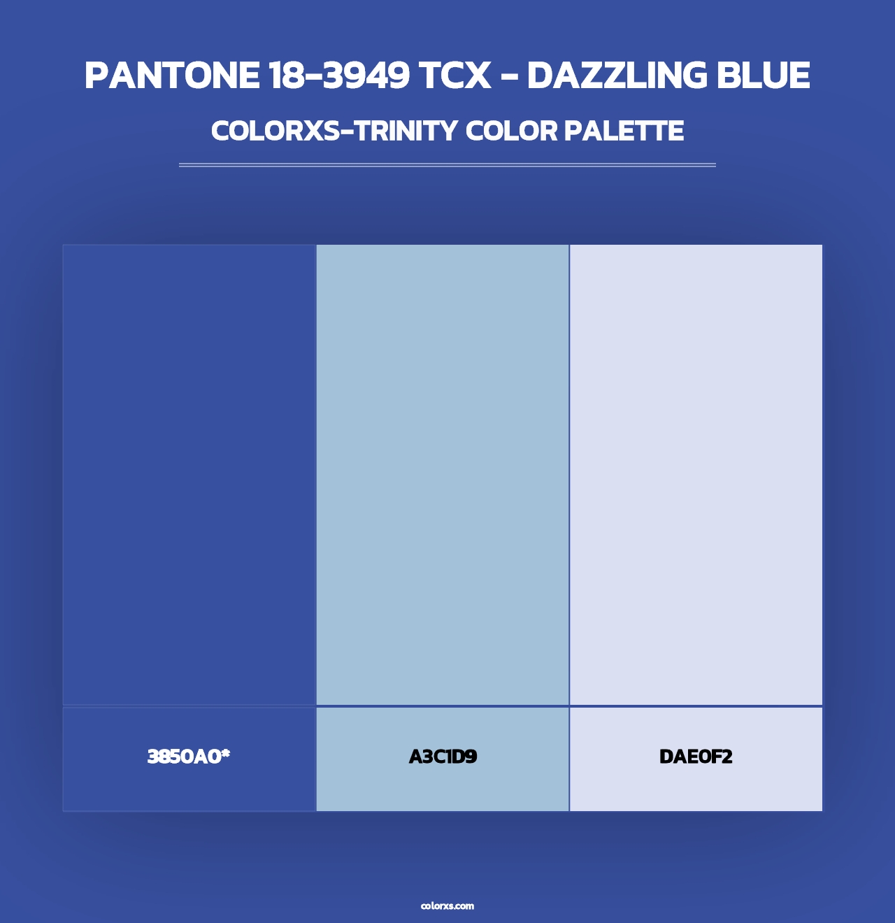 PANTONE 18-3949 TCX - Dazzling Blue - Colorxs Trinity Palette