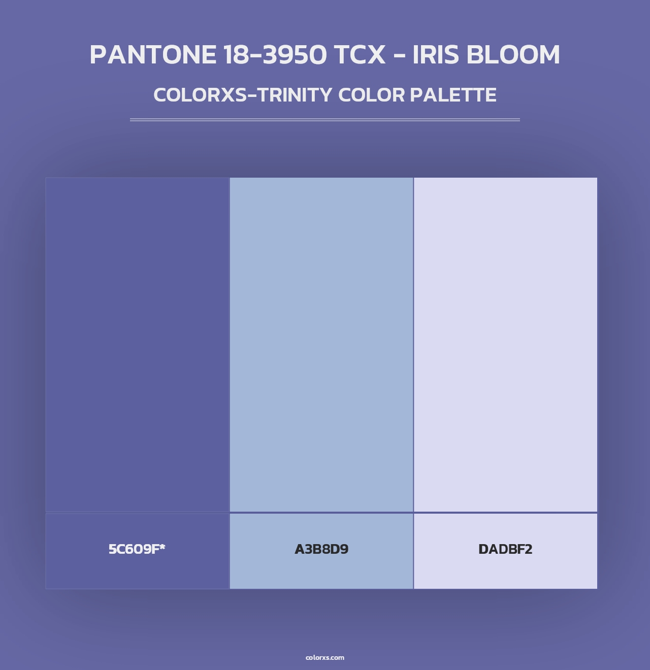 PANTONE 18-3950 TCX - Iris Bloom - Colorxs Trinity Palette