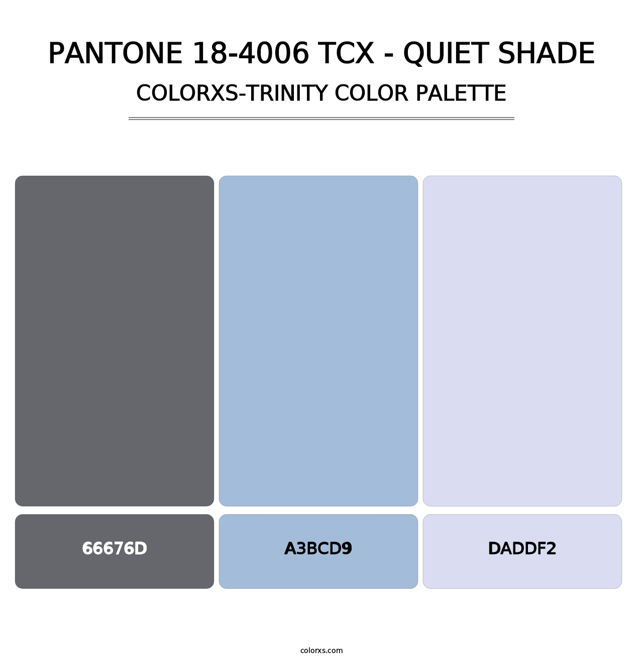 PANTONE 18-4006 TCX - Quiet Shade - Colorxs Trinity Palette