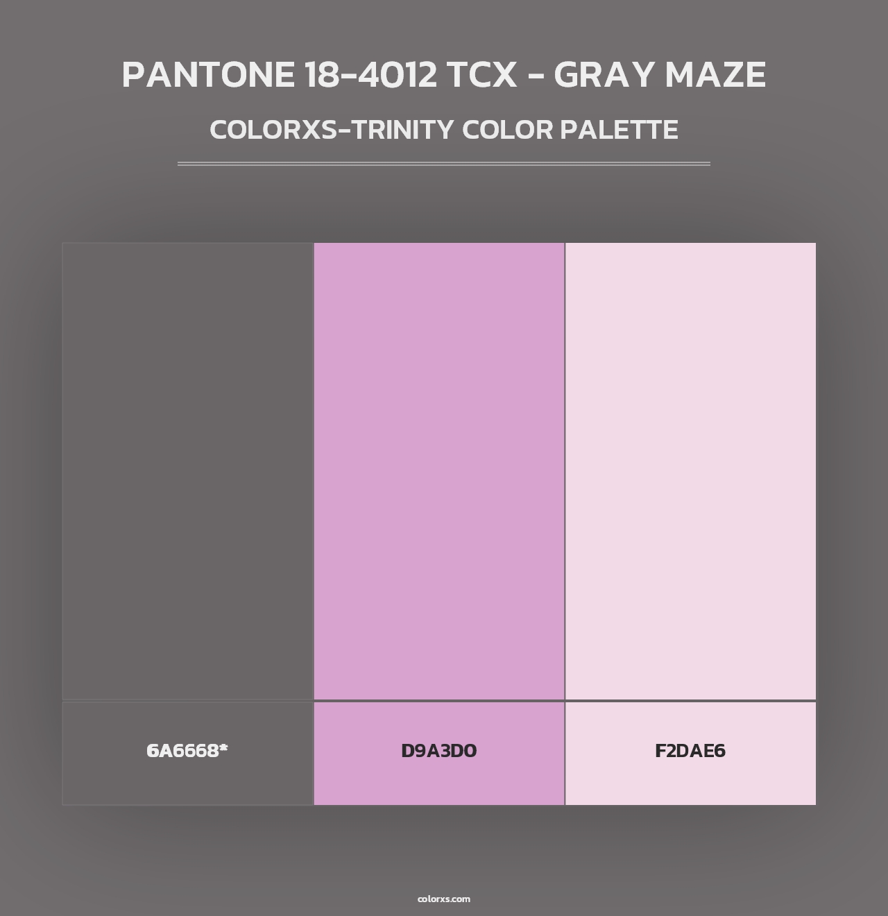 PANTONE 18-4012 TCX - Gray Maze - Colorxs Trinity Palette