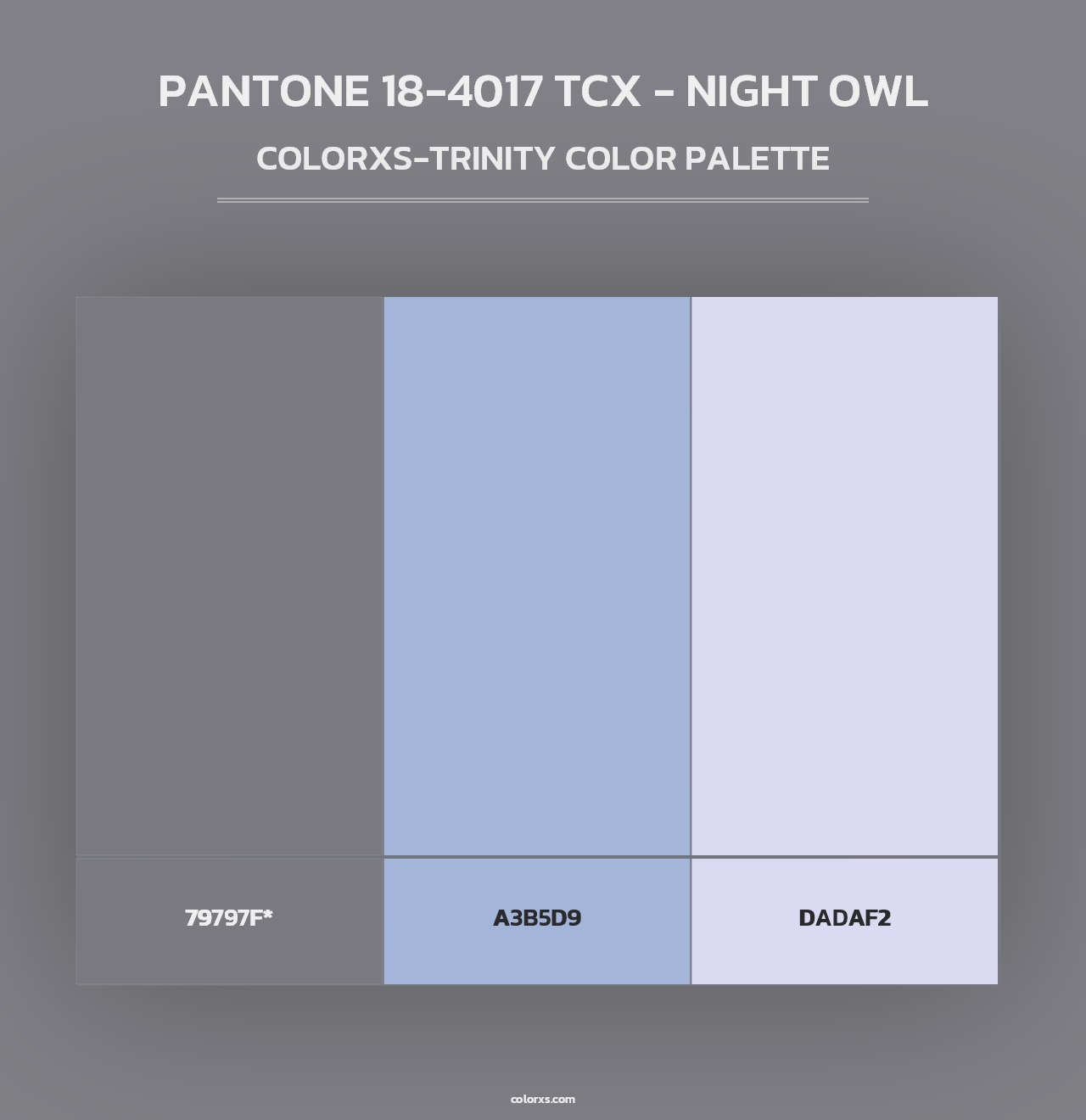 PANTONE 18-4017 TCX - Night Owl - Colorxs Trinity Palette