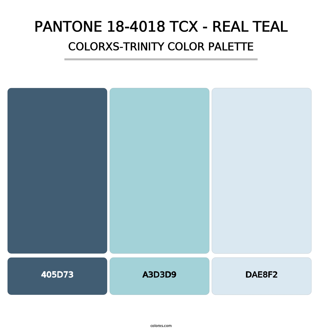 PANTONE 18-4018 TCX - Real Teal - Colorxs Trinity Palette
