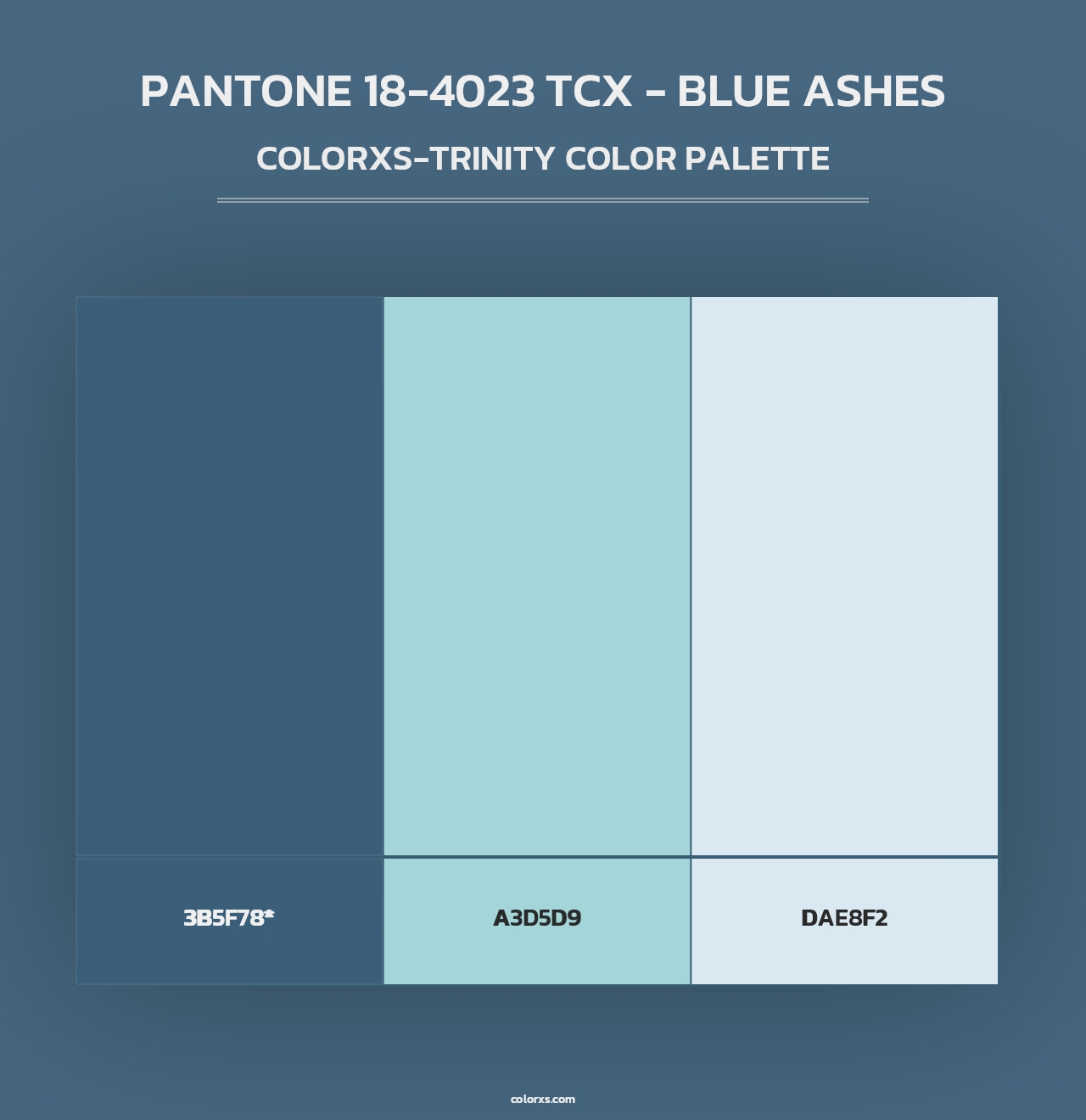PANTONE 18-4023 TCX - Blue Ashes - Colorxs Trinity Palette