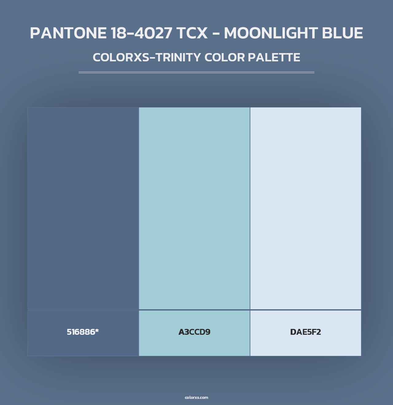 PANTONE 18-4027 TCX - Moonlight Blue - Colorxs Trinity Palette