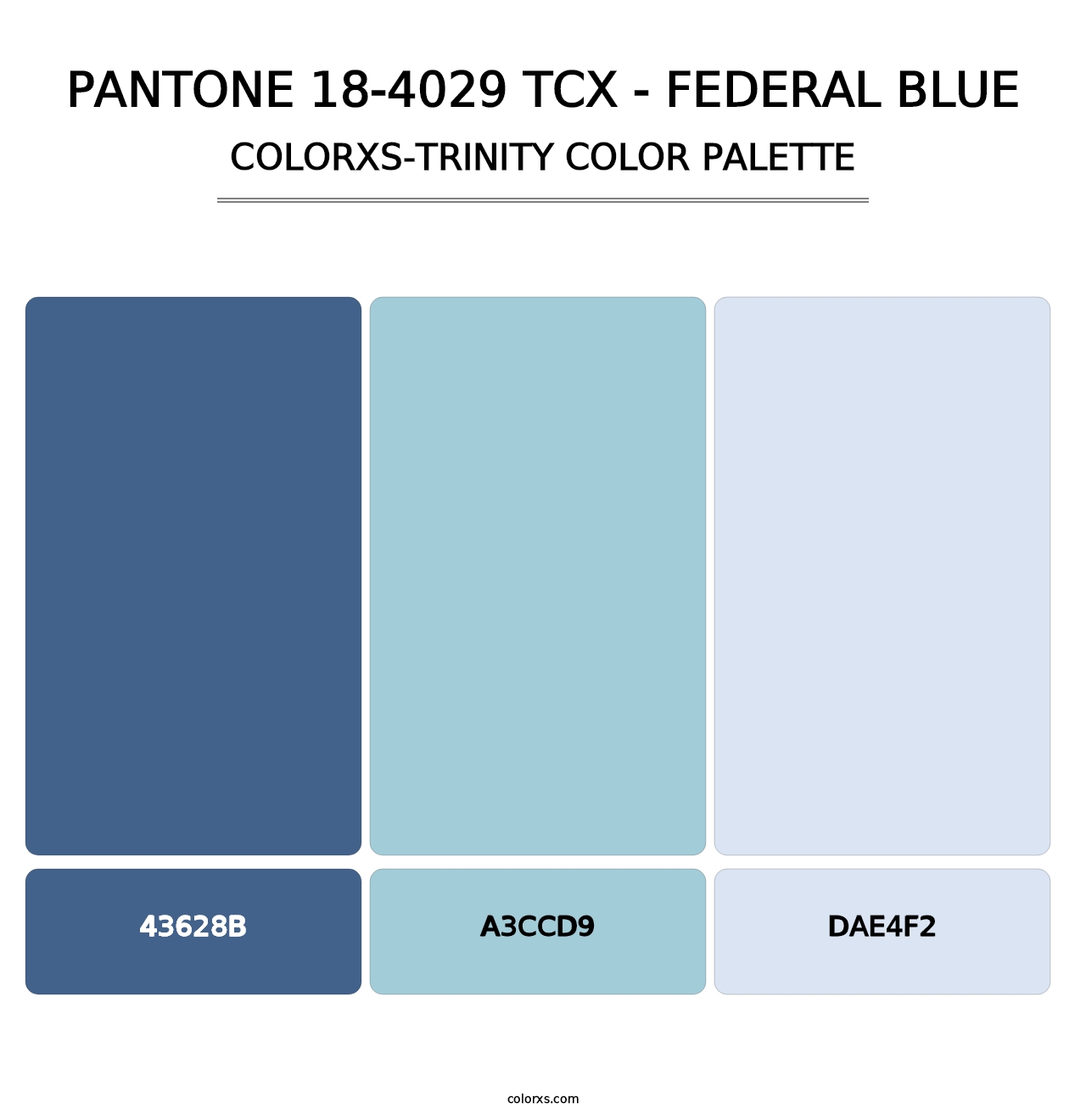 PANTONE 18-4029 TCX - Federal Blue - Colorxs Trinity Palette