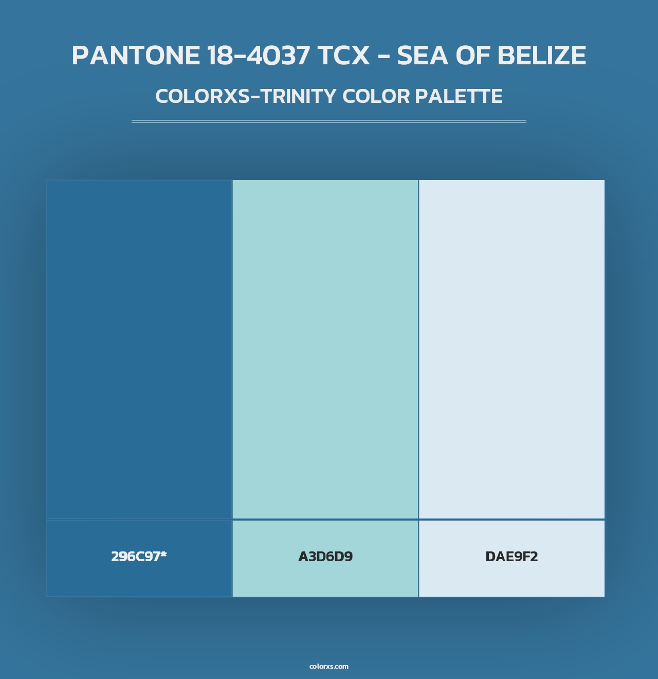 PANTONE 18-4037 TCX - Sea of Belize - Colorxs Trinity Palette