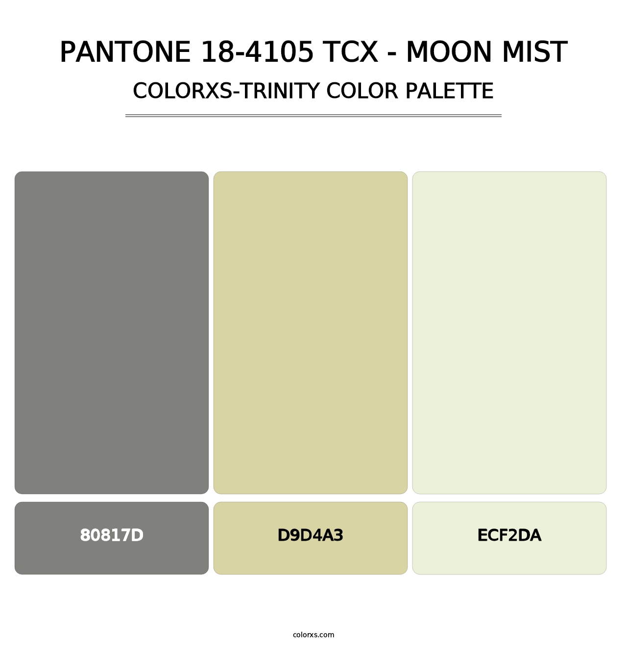 PANTONE 18-4105 TCX - Moon Mist - Colorxs Trinity Palette