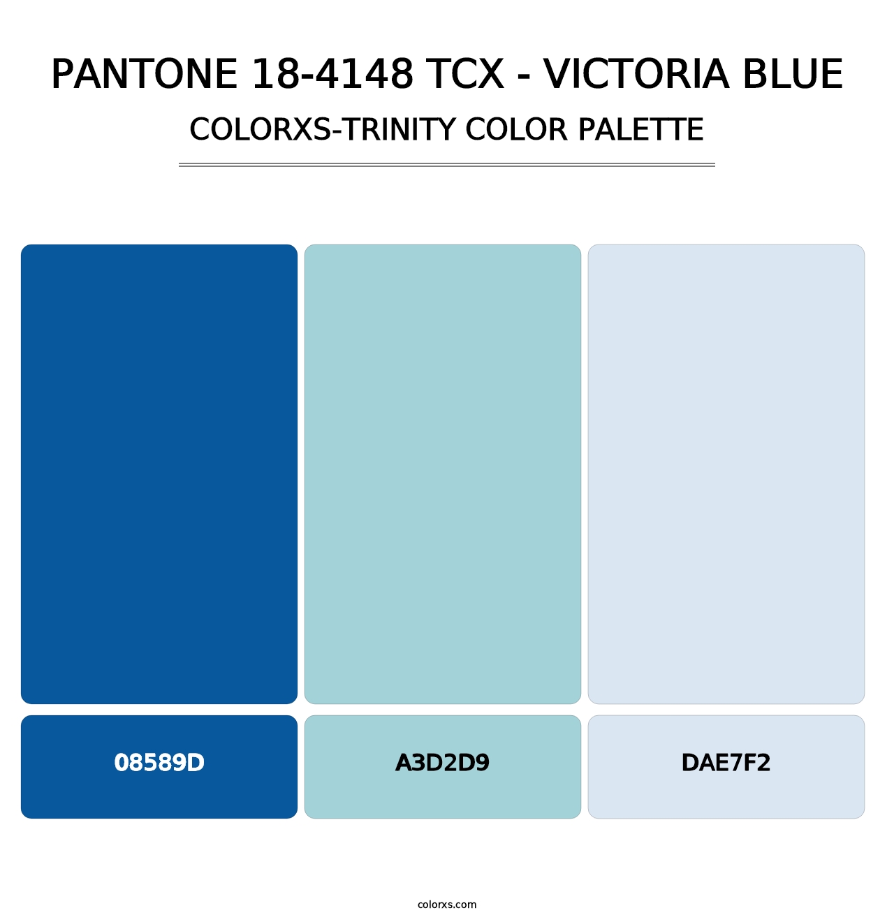 PANTONE 18-4148 TCX - Victoria Blue - Colorxs Trinity Palette