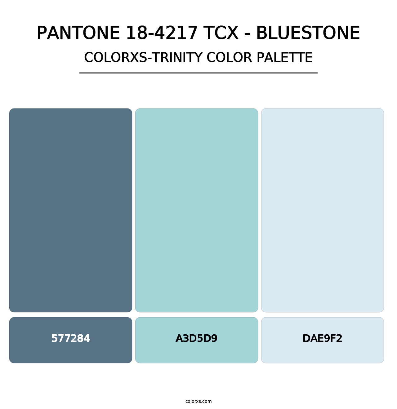 PANTONE 18-4217 TCX - Bluestone - Colorxs Trinity Palette
