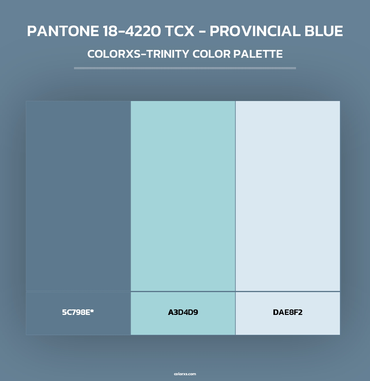 PANTONE 18-4220 TCX - Provincial Blue - Colorxs Trinity Palette