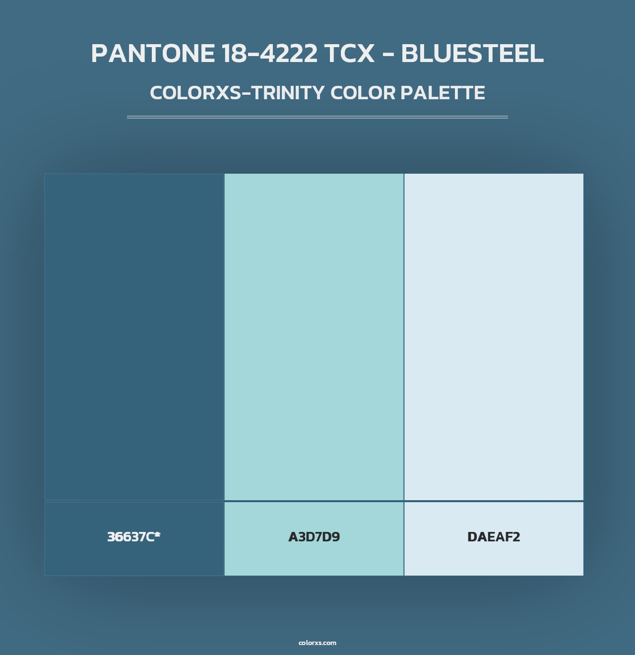 PANTONE 18-4222 TCX - Bluesteel - Colorxs Trinity Palette