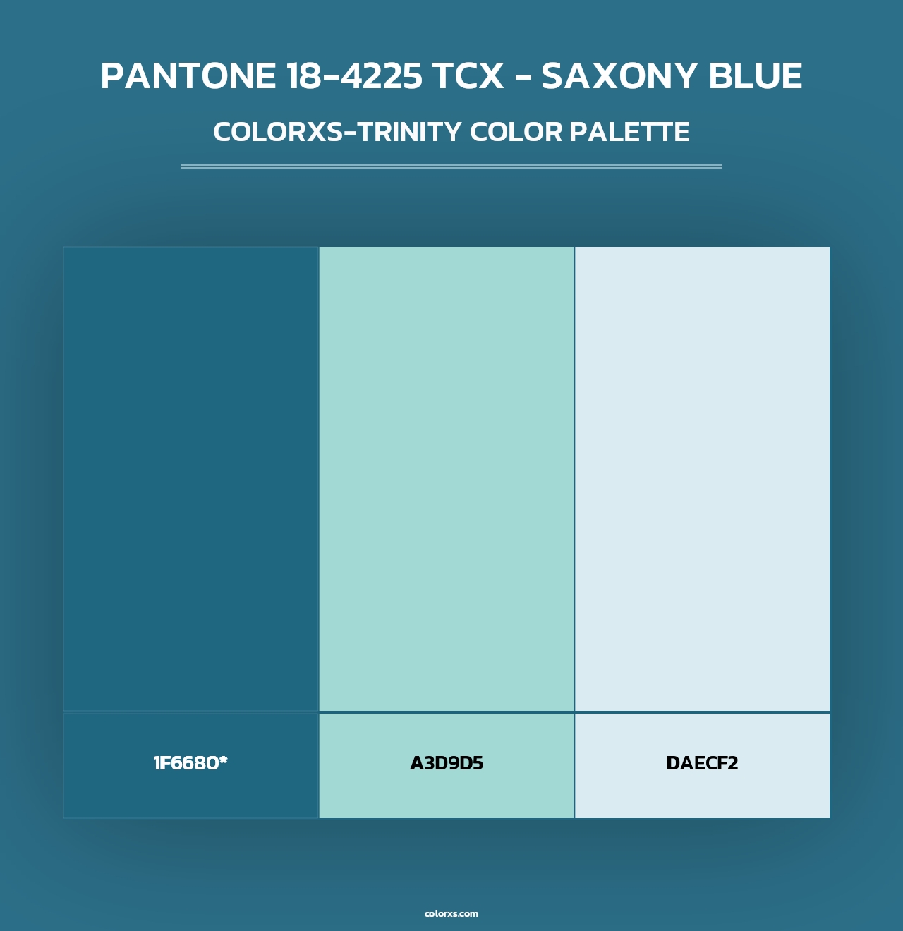 PANTONE 18-4225 TCX - Saxony Blue - Colorxs Trinity Palette