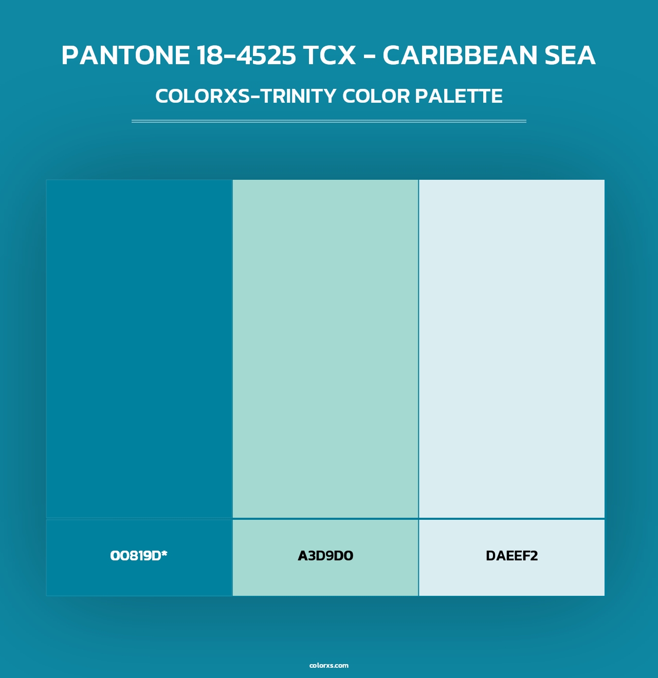 PANTONE 18-4525 TCX - Caribbean Sea - Colorxs Trinity Palette