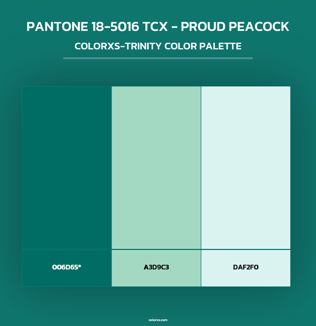 PANTONE 18-5016 TCX - Proud Peacock - Colorxs Trinity Palette