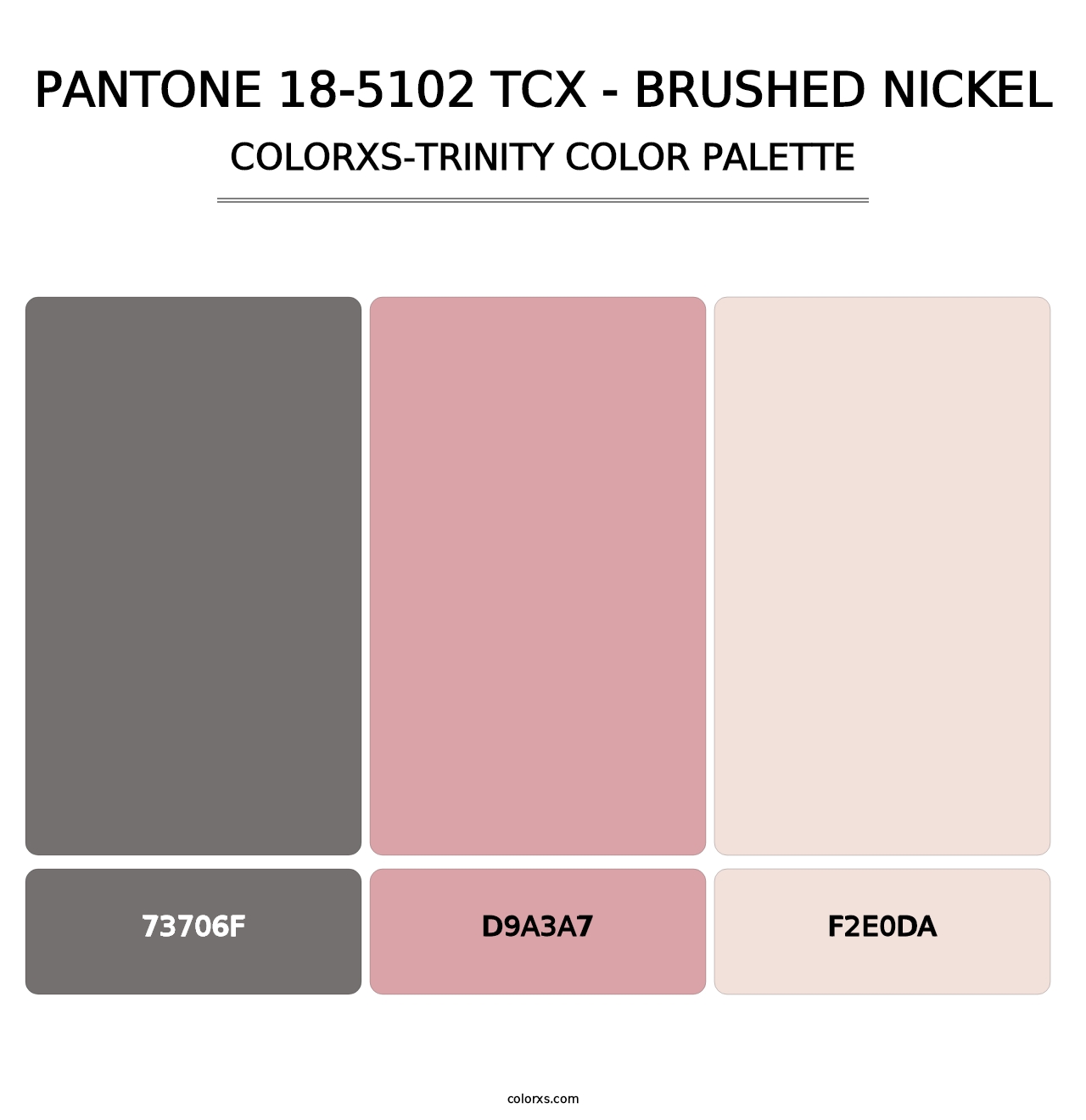 PANTONE 18-5102 TCX - Brushed Nickel - Colorxs Trinity Palette
