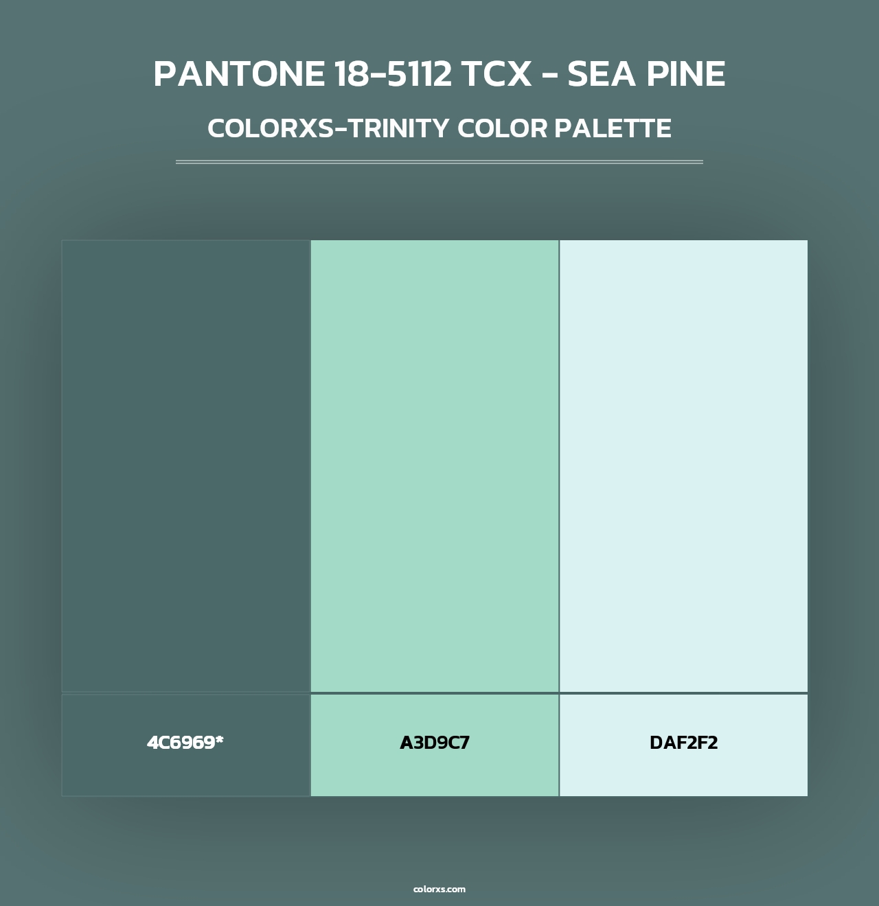 PANTONE 18-5112 TCX - Sea Pine - Colorxs Trinity Palette