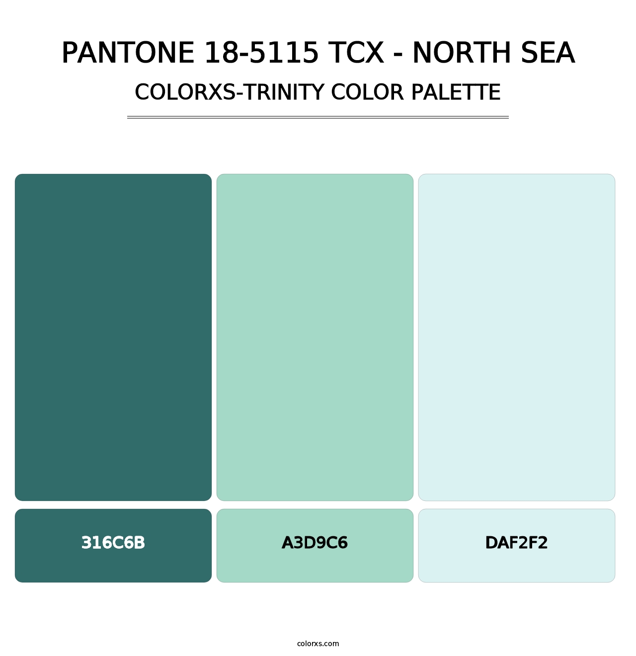 PANTONE 18-5115 TCX - North Sea - Colorxs Trinity Palette