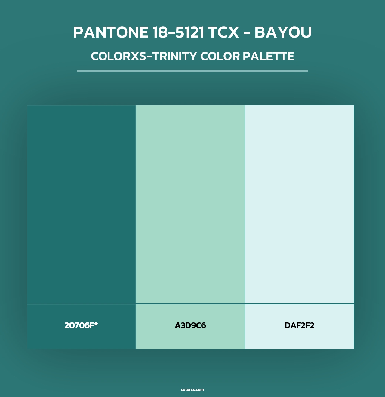 PANTONE 18-5121 TCX - Bayou - Colorxs Trinity Palette