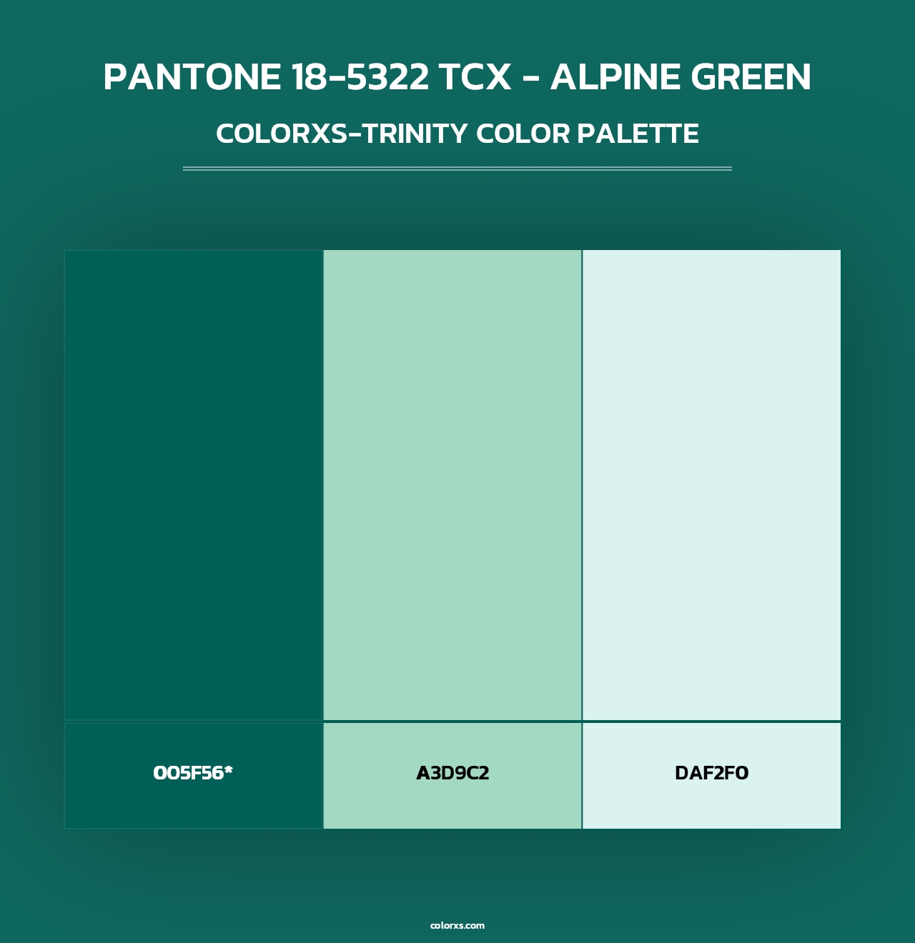 PANTONE 18-5322 TCX - Alpine Green - Colorxs Trinity Palette