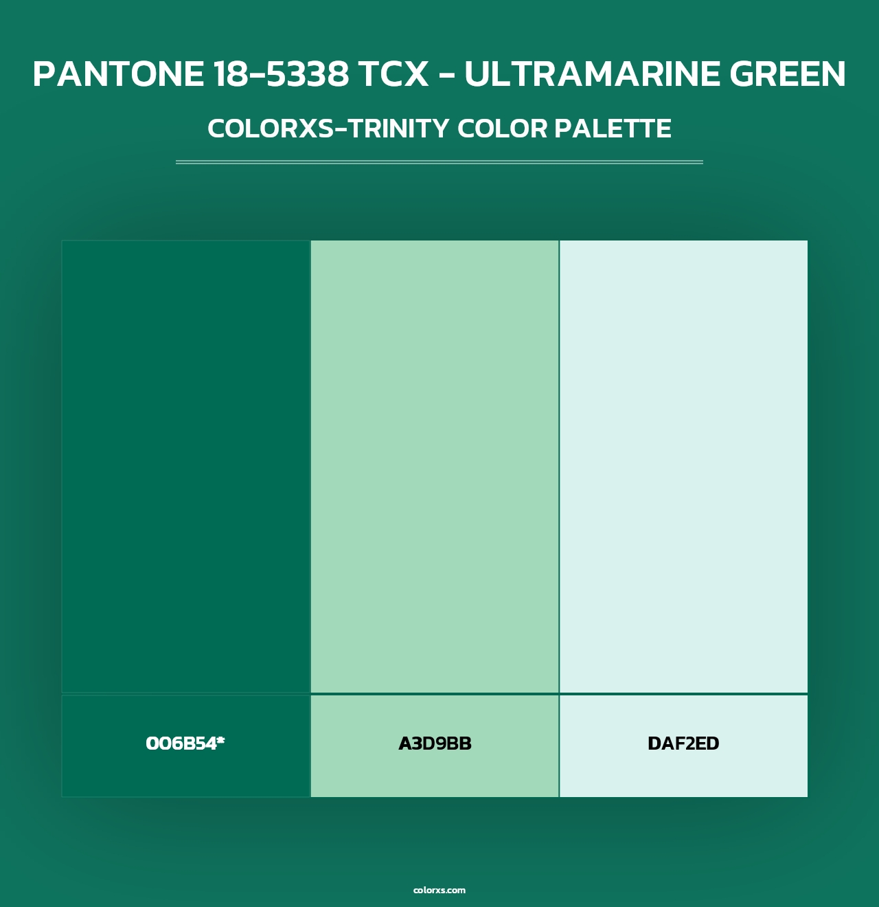 PANTONE 18-5338 TCX - Ultramarine Green - Colorxs Trinity Palette