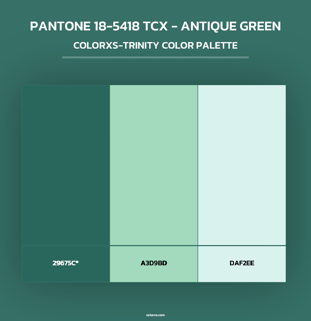 PANTONE 18-5418 TCX - Antique Green - Colorxs Trinity Palette