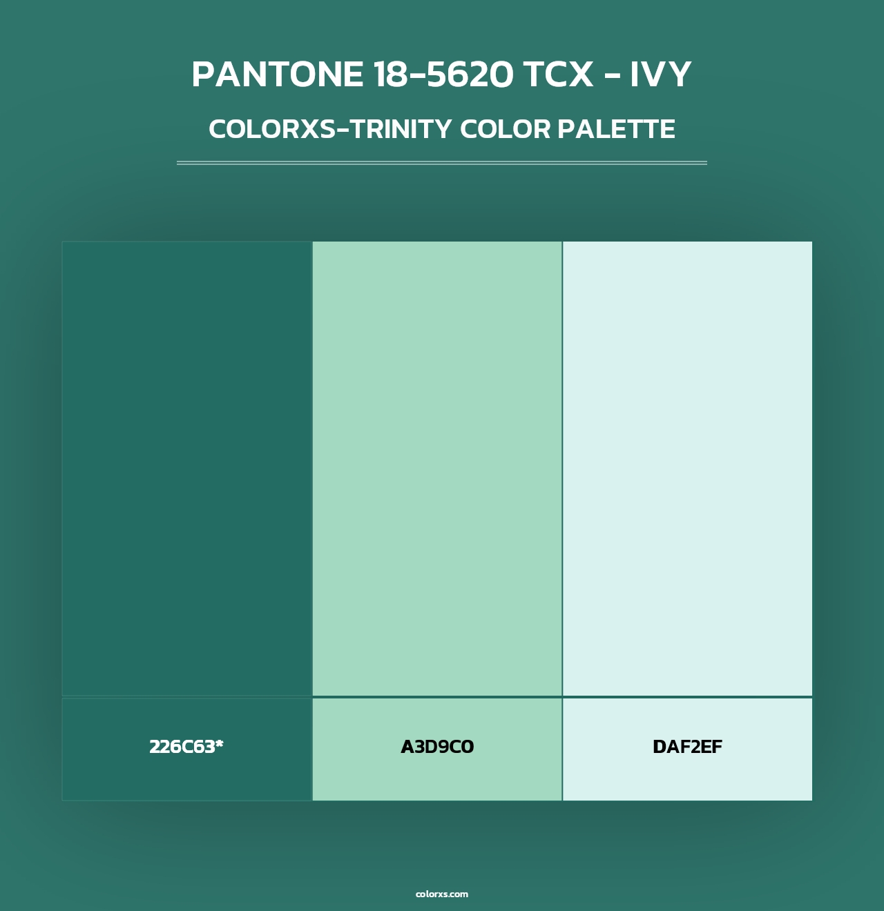 PANTONE 18-5620 TCX - Ivy - Colorxs Trinity Palette