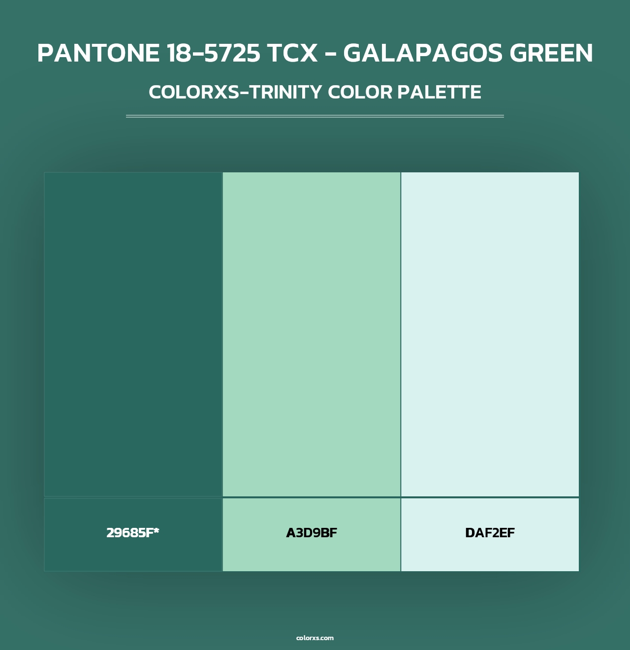 PANTONE 18-5725 TCX - Galapagos Green - Colorxs Trinity Palette