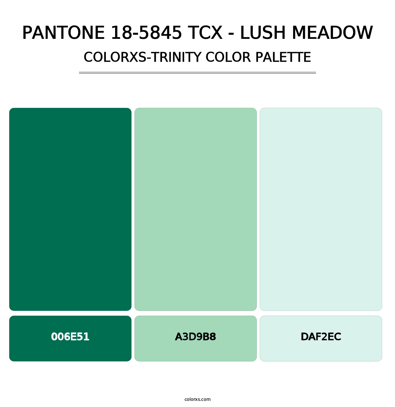 PANTONE 18-5845 TCX - Lush Meadow - Colorxs Trinity Palette