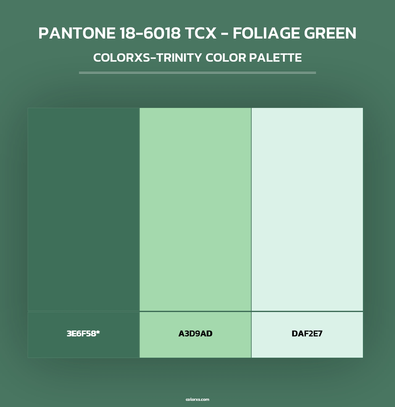 PANTONE 18-6018 TCX - Foliage Green - Colorxs Trinity Palette