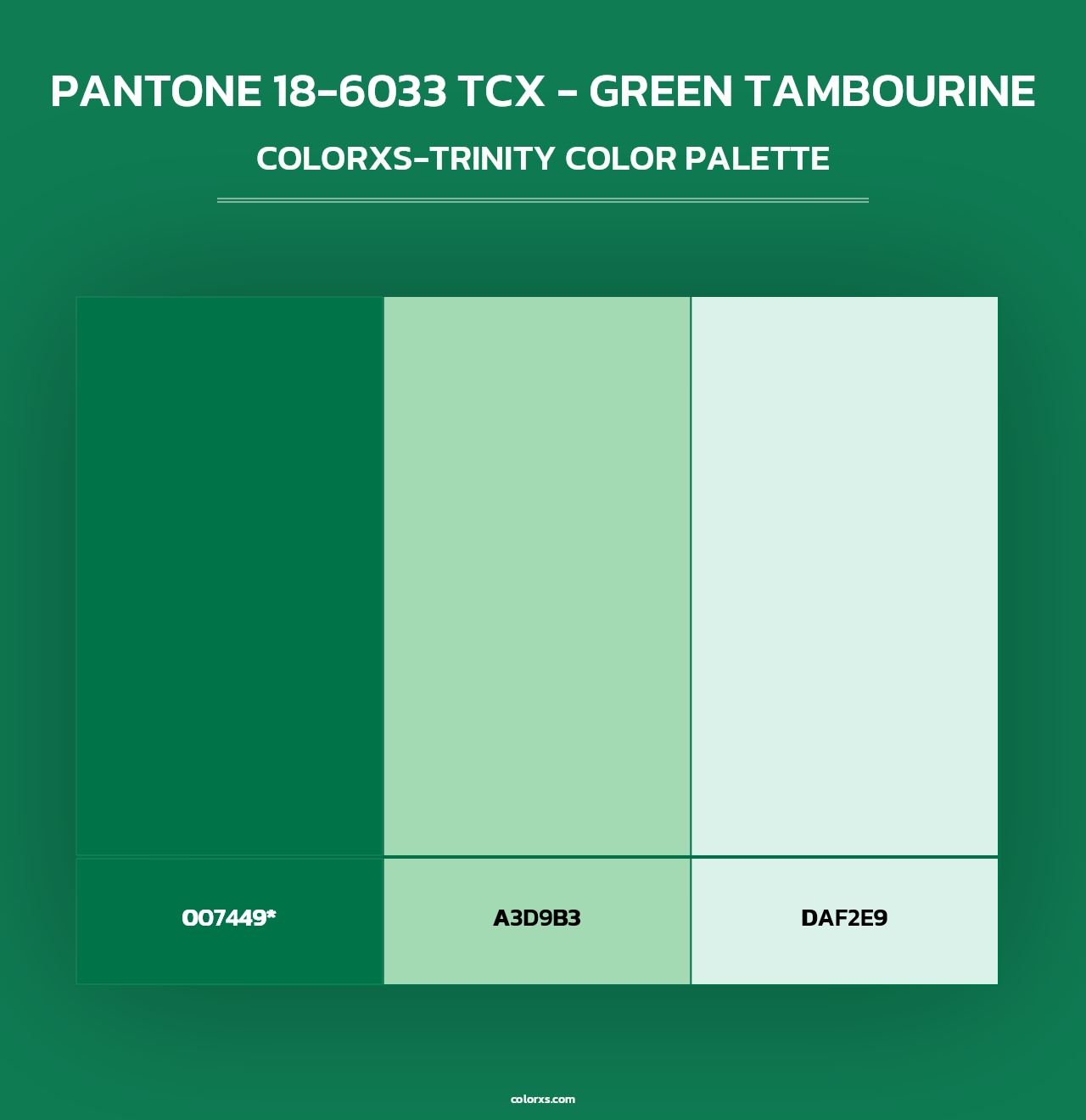 PANTONE 18-6033 TCX - Green Tambourine - Colorxs Trinity Palette