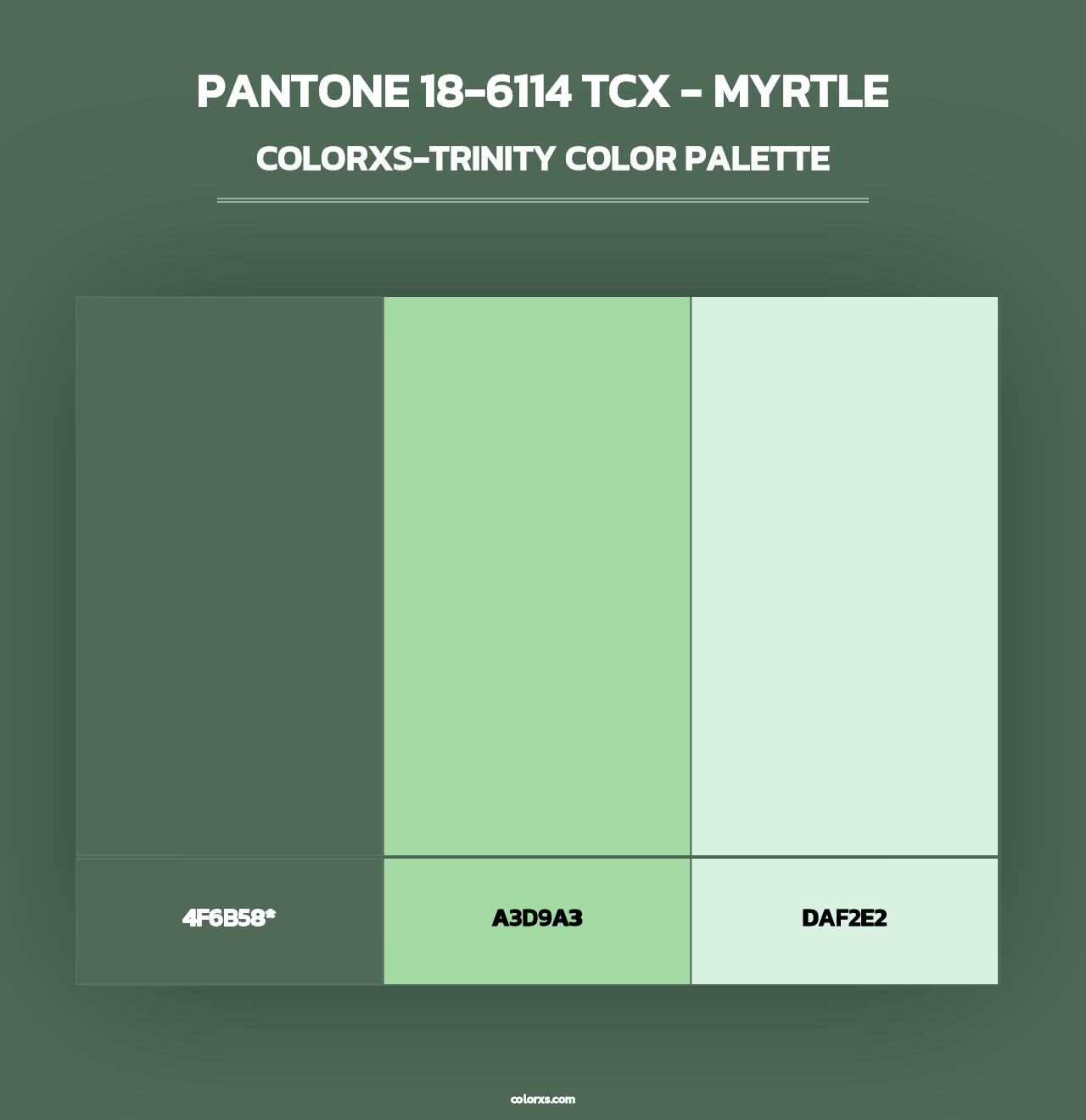 PANTONE 18-6114 TCX - Myrtle - Colorxs Trinity Palette