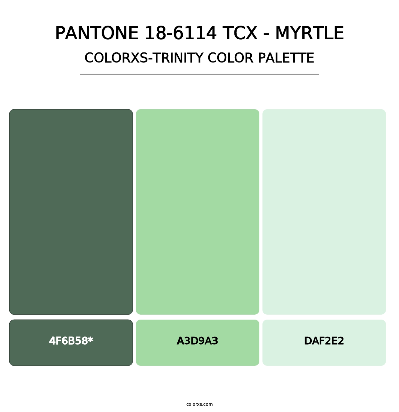 PANTONE 18-6114 TCX - Myrtle - Colorxs Trinity Palette