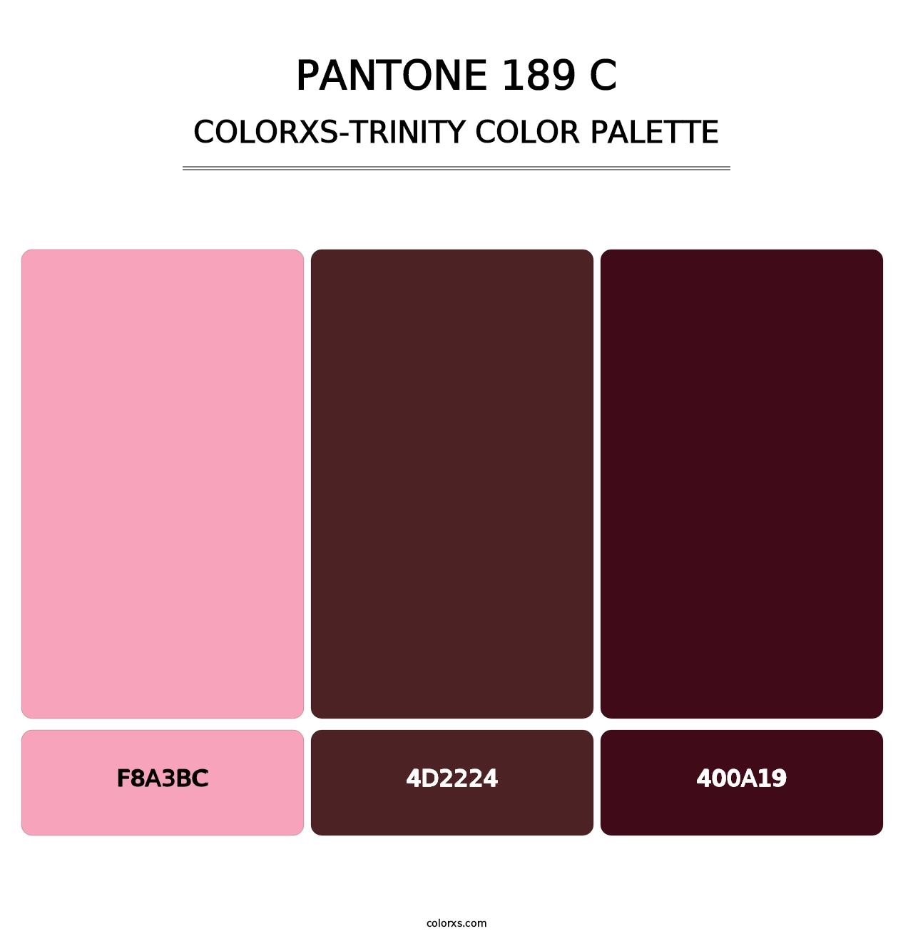 PANTONE 189 C - Colorxs Trinity Palette