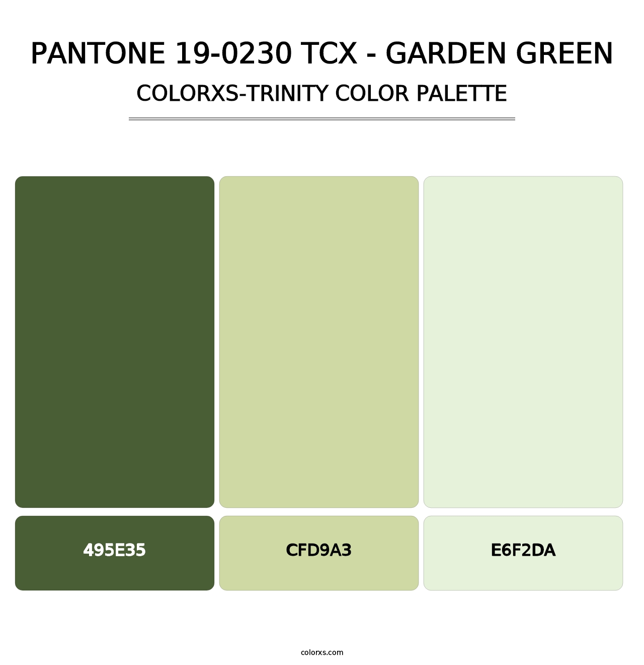 PANTONE 19-0230 TCX - Garden Green - Colorxs Trinity Palette