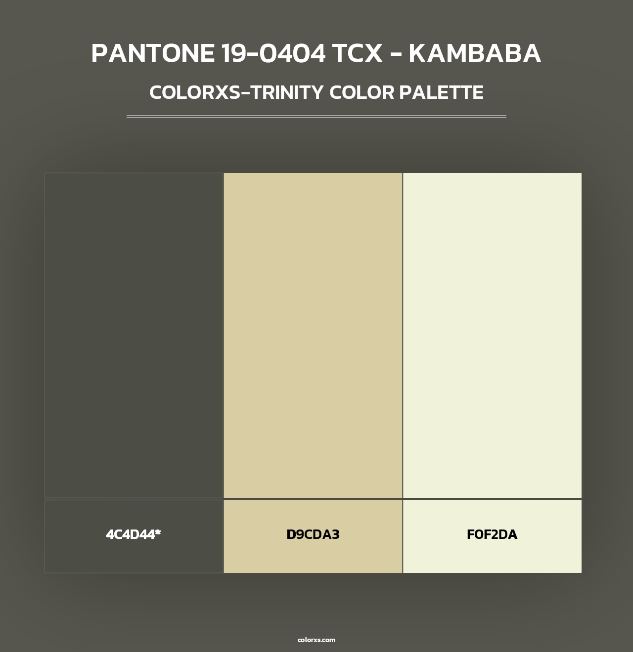 PANTONE 19-0404 TCX - Kambaba - Colorxs Trinity Palette