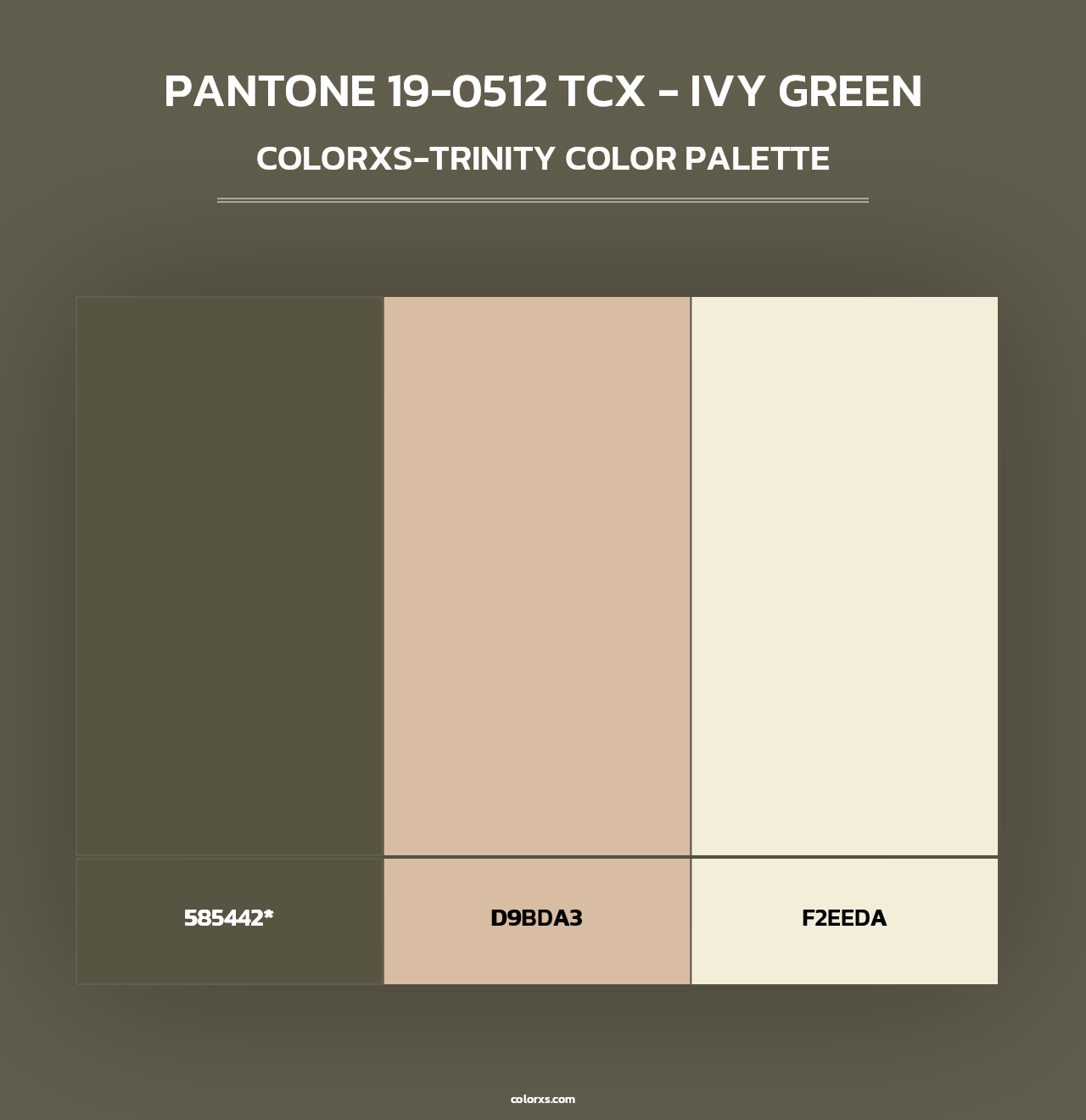 PANTONE 19-0512 TCX - Ivy Green - Colorxs Trinity Palette