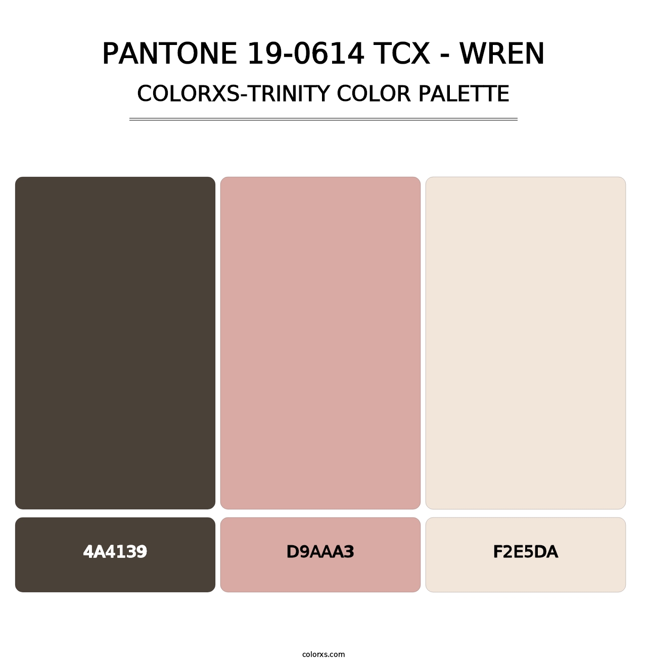 PANTONE 19-0614 TCX - Wren - Colorxs Trinity Palette