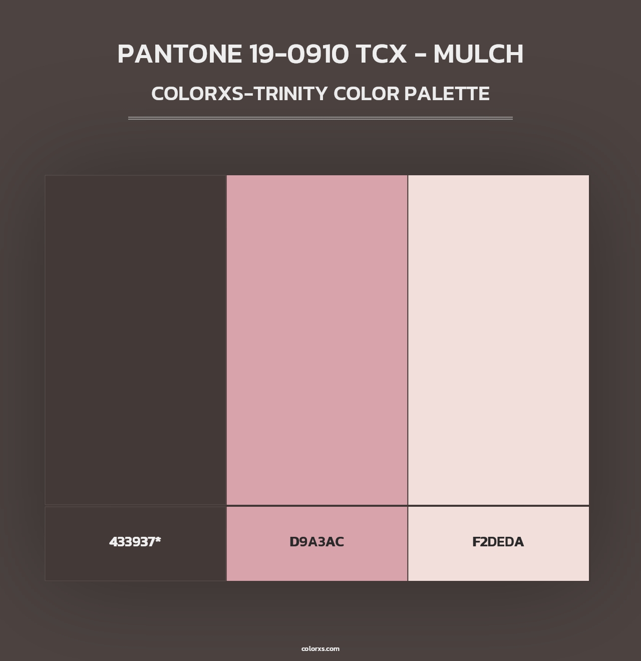 PANTONE 19-0910 TCX - Mulch - Colorxs Trinity Palette