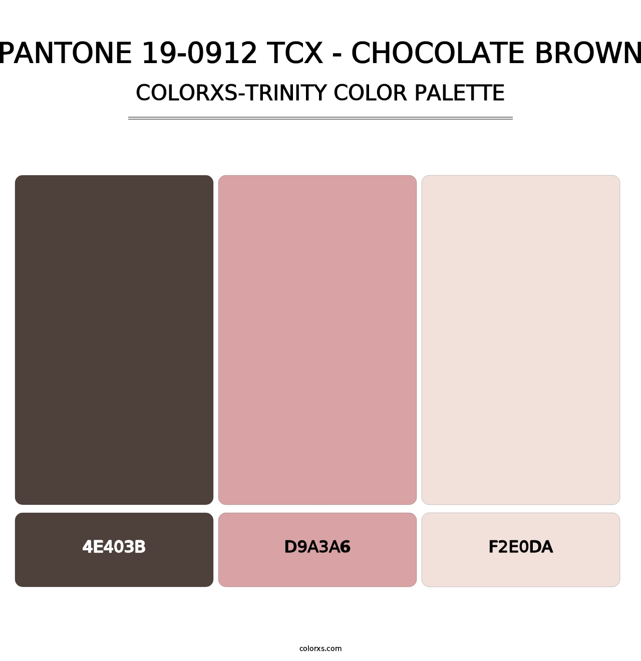 PANTONE 19-0912 TCX - Chocolate Brown - Colorxs Trinity Palette