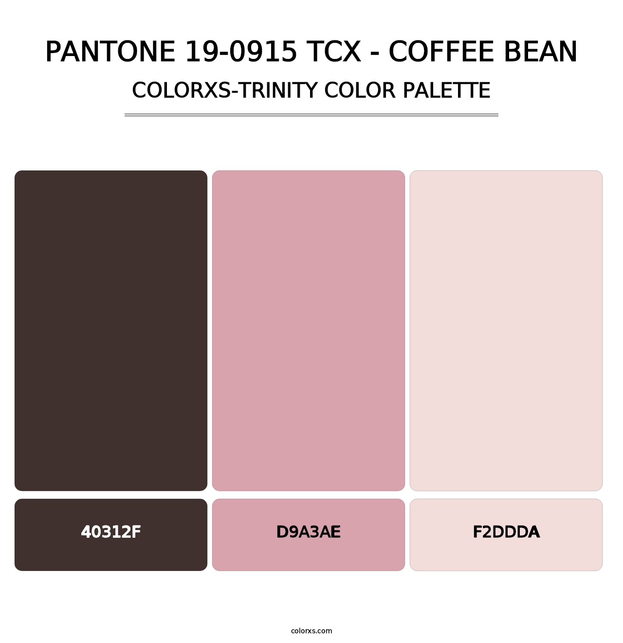 PANTONE 19-0915 TCX - Coffee Bean - Colorxs Trinity Palette