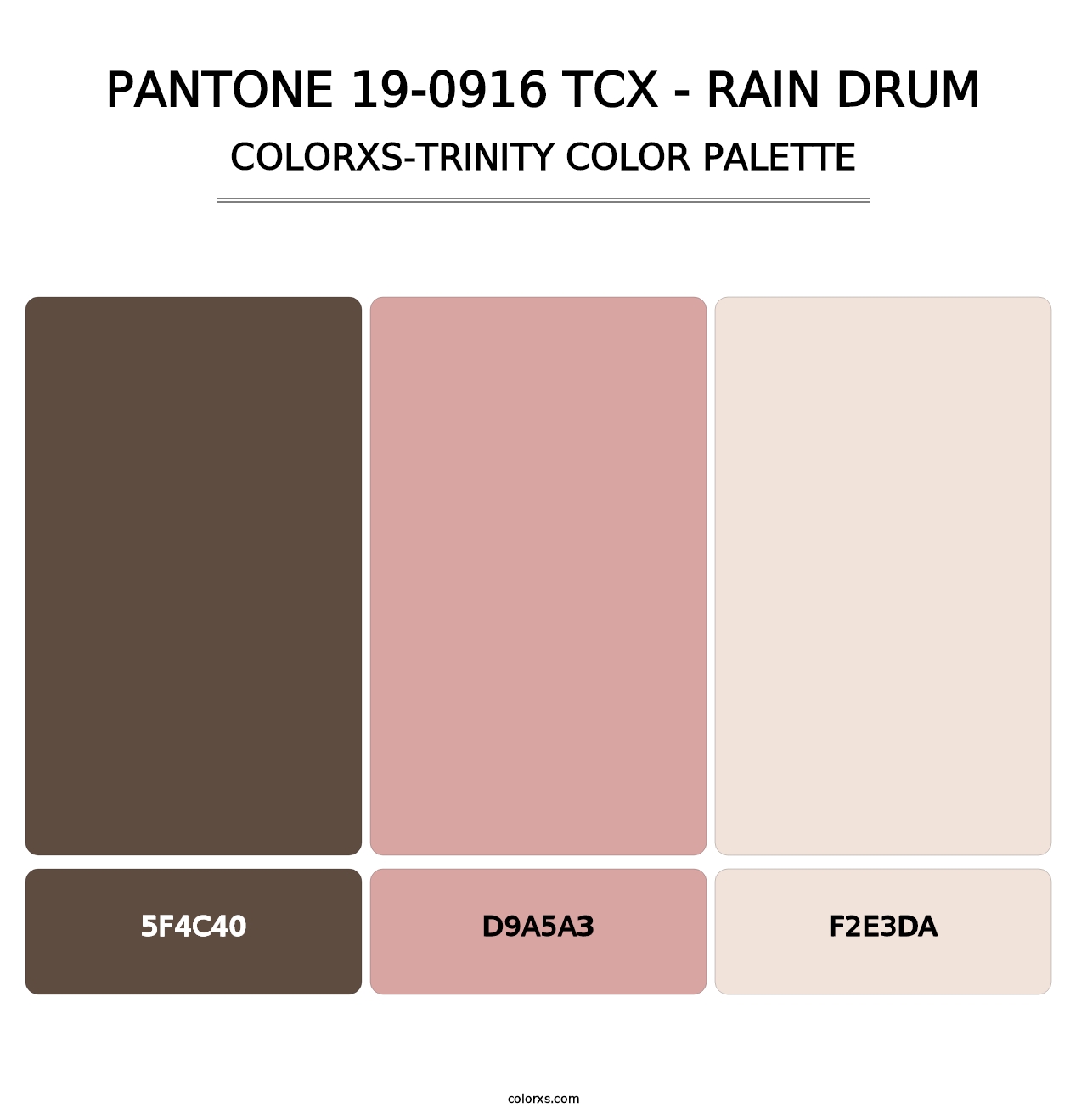PANTONE 19-0916 TCX - Rain Drum - Colorxs Trinity Palette