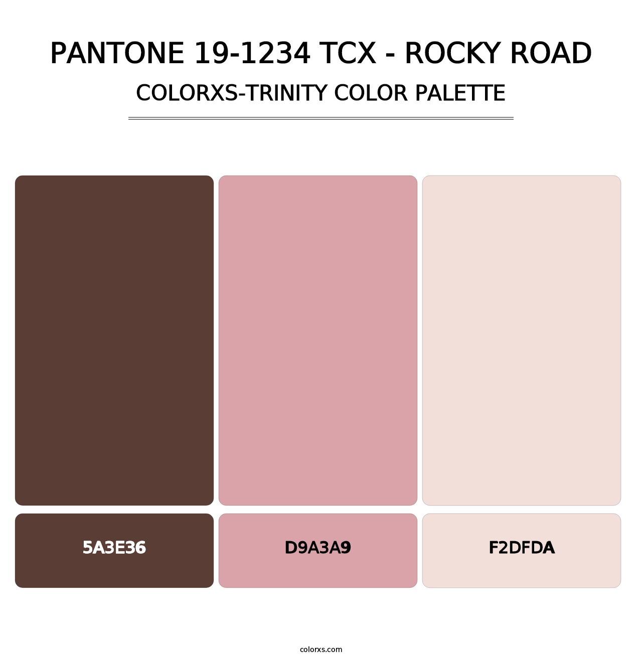 PANTONE 19-1234 TCX - Rocky Road - Colorxs Trinity Palette