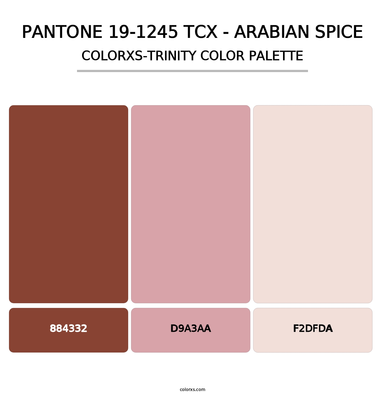 PANTONE 19-1245 TCX - Arabian Spice - Colorxs Trinity Palette
