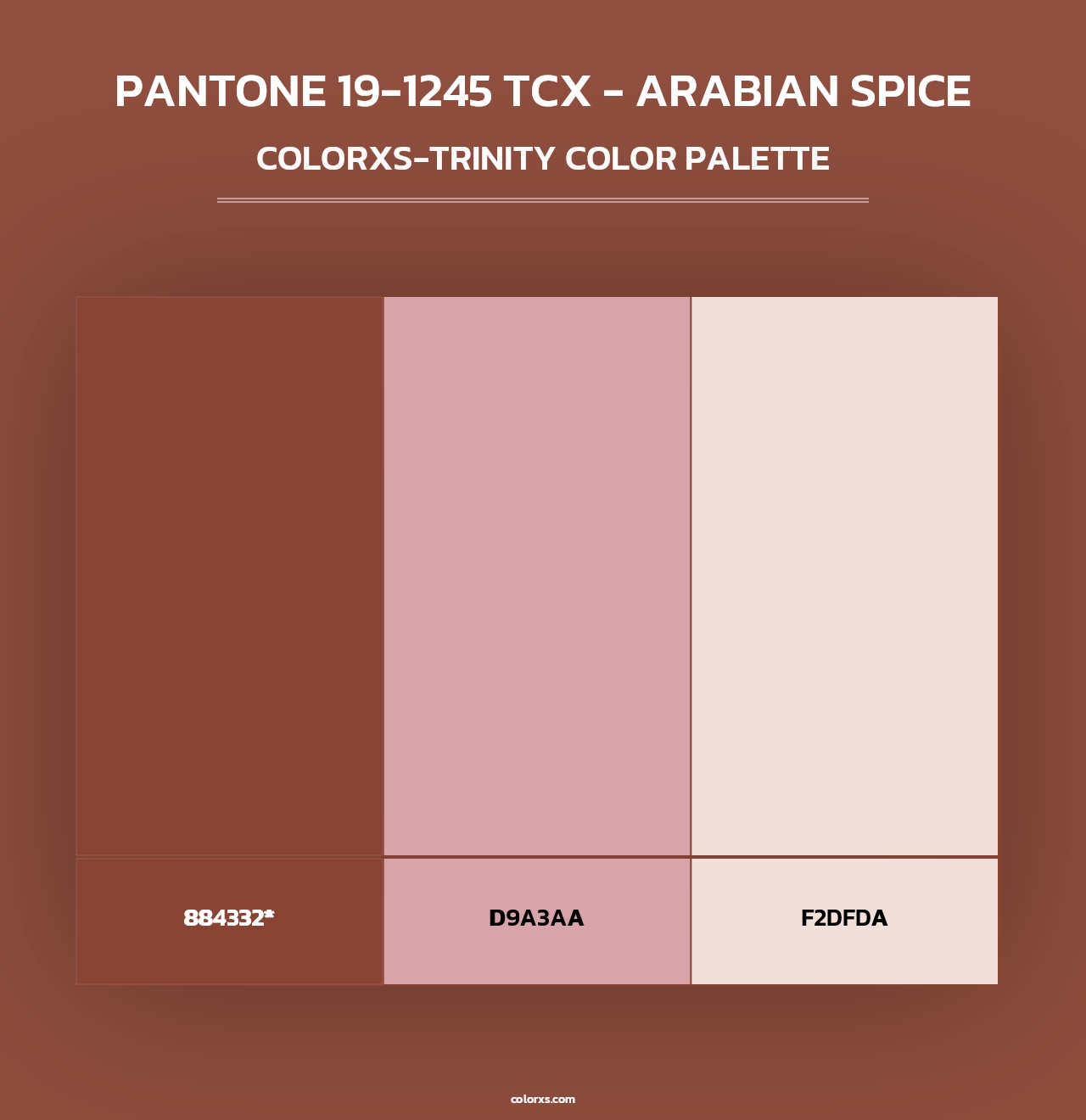 PANTONE 19-1245 TCX - Arabian Spice - Colorxs Trinity Palette