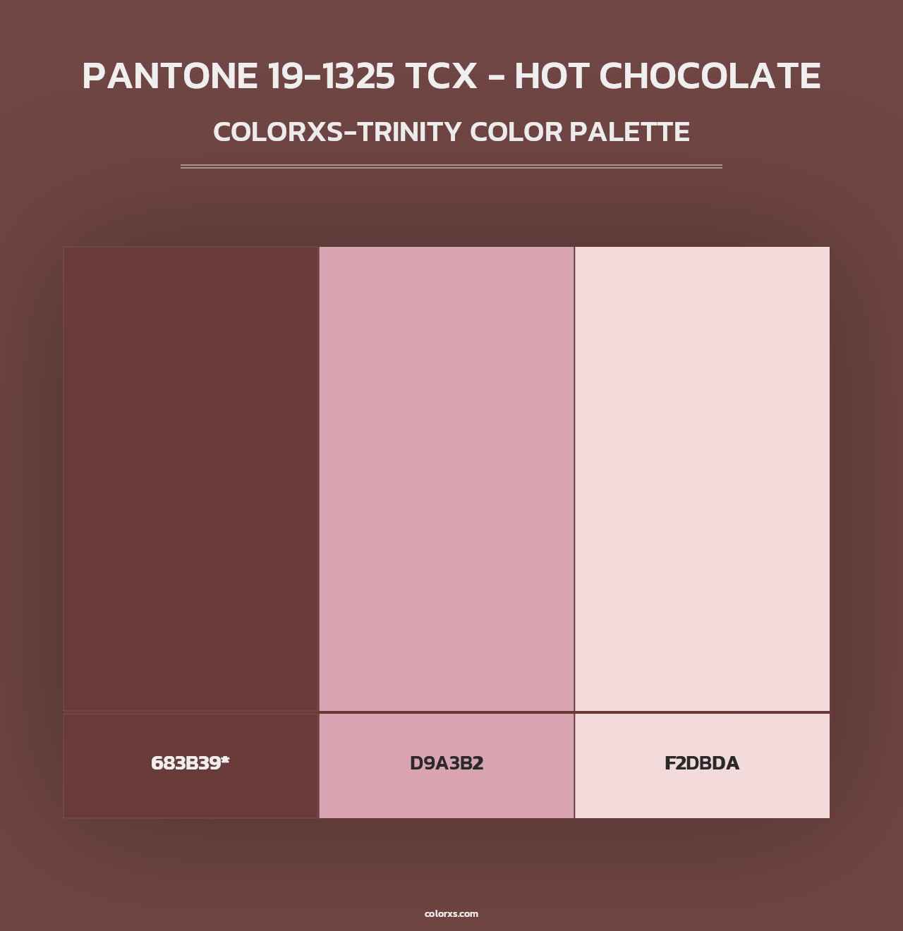 PANTONE 19-1325 TCX - Hot Chocolate - Colorxs Trinity Palette