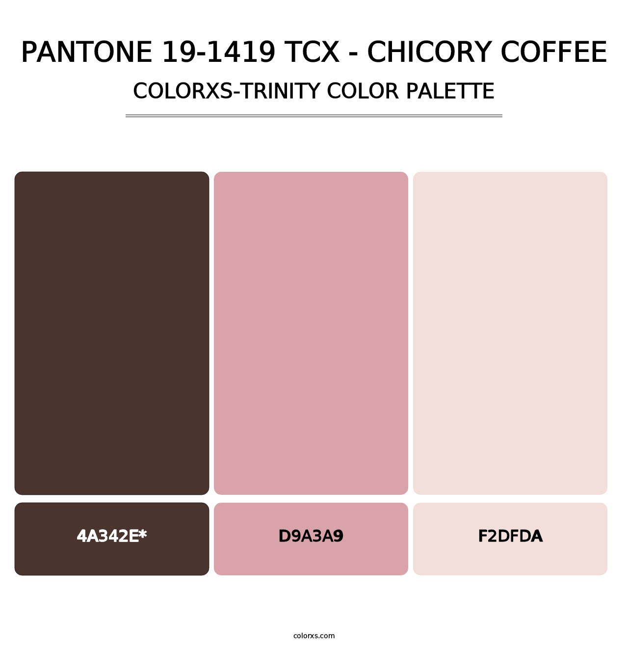 PANTONE 19-1419 TCX - Chicory Coffee - Colorxs Trinity Palette