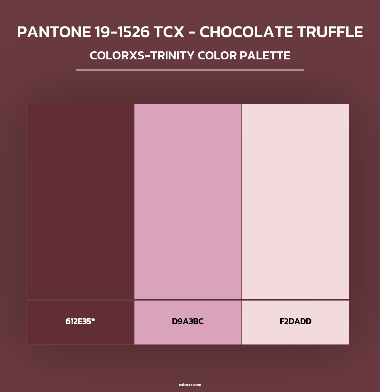 PANTONE 19-1526 TCX - Chocolate Truffle - Colorxs Trinity Palette