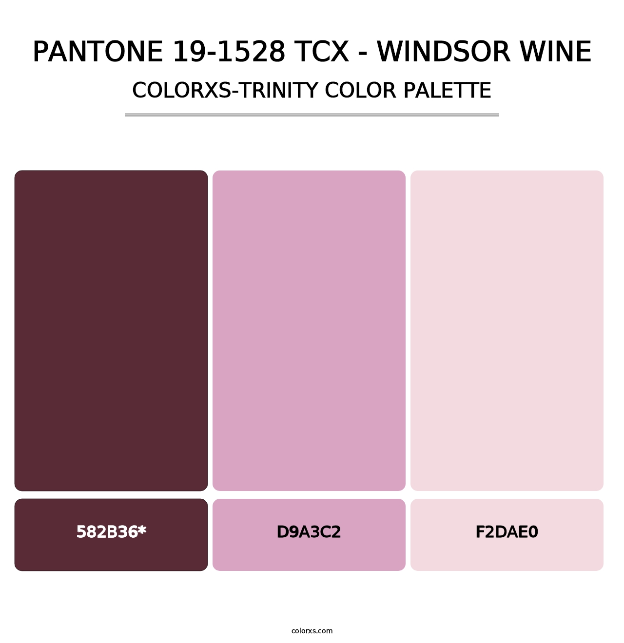 PANTONE 19-1528 TCX - Windsor Wine - Colorxs Trinity Palette